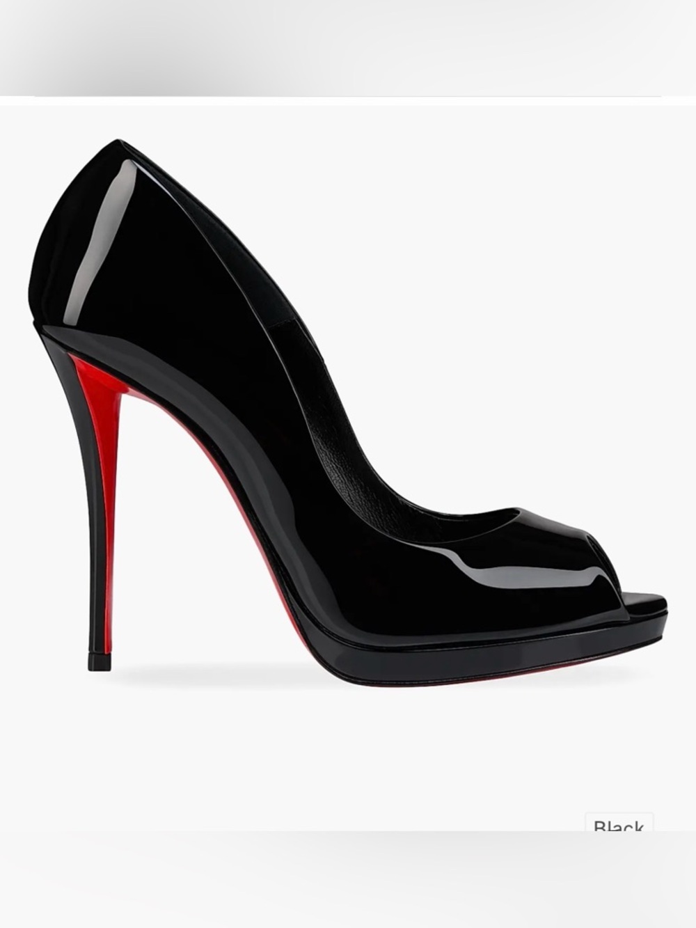 New. Christian Louboutin Lady Z 120MM /4.7” Patent Leather peep toe Pump
